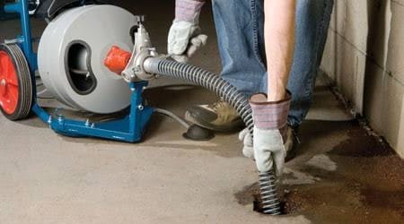 Professional Drain Snake Cable Machine Clearing Drains in Punta Gorda FL